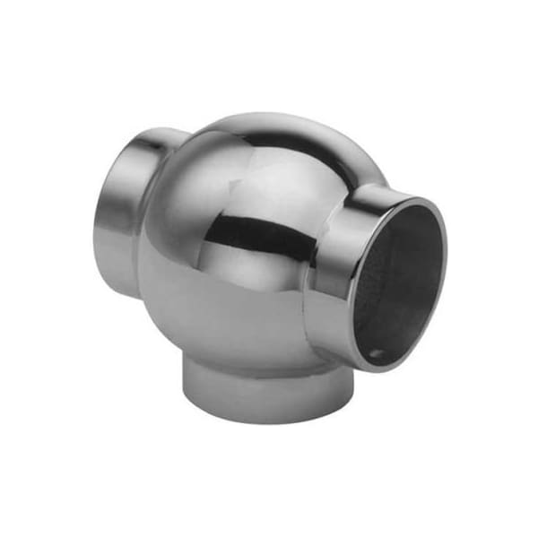 Lavi Industries Ball Tee, for 1.5" Tubing, Polished Stainless Steel 40-704/1H - main